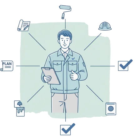 自社一貫体制で高品質な施工